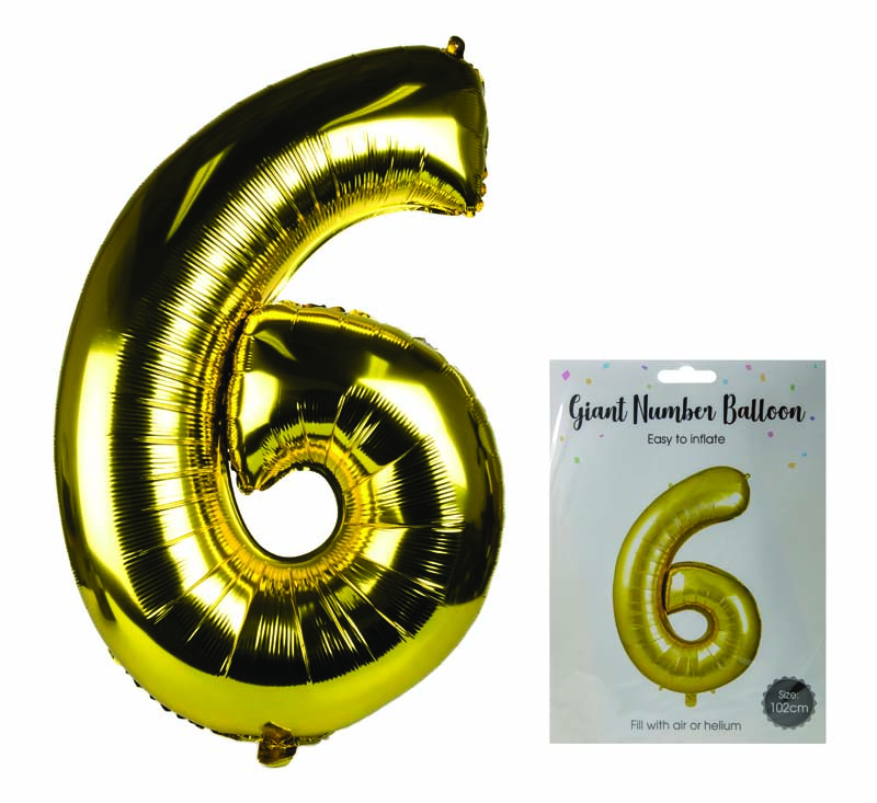 Happy Birthday Balloons Crazy Store Gold Helium Balloon, 6 - The Crazy Store