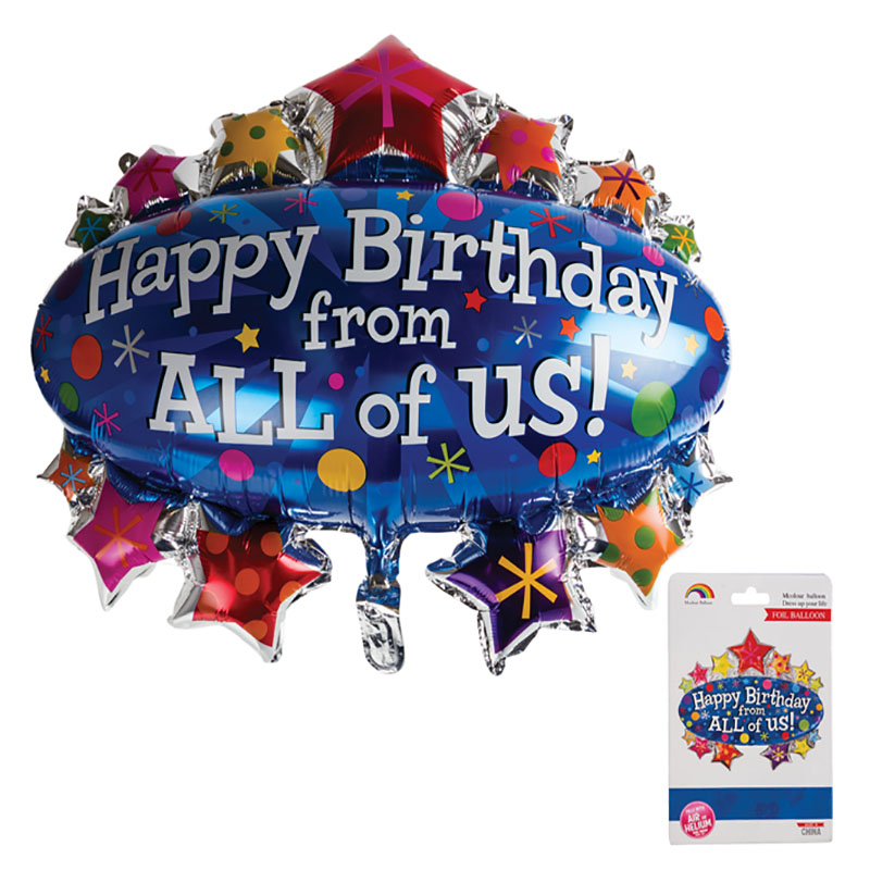 Happy Birthday Balloons Crazy Store Huge Happy Birthday Helium Balloon, 1M - The Crazy Store