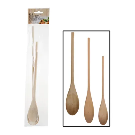 Mixing Spoon 3 Piece Set, Wooden