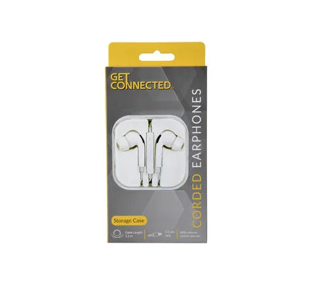 Corded Earpods With Mic. Soft Pads