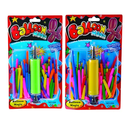 Twist Balloons With Pump, 36-Pack