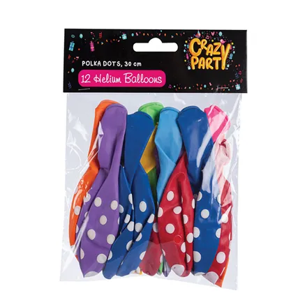 Polka Dot Balloons, 12-Pack