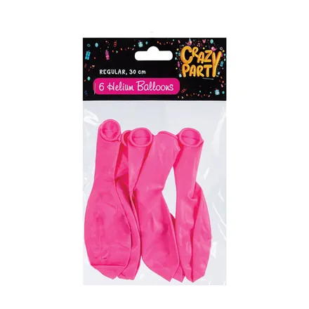 Pink Balloons, 6-Pack