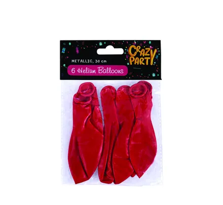 Red Balloons, 6-Pack