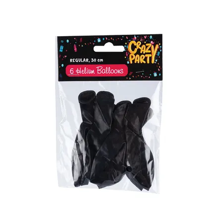 Black Balloons, 6-Pack