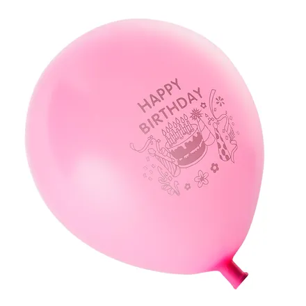 Pink Happy Birthday Balloon, 1-Piece