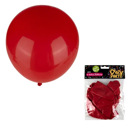 Red 45cm Balloons, 6-Pack