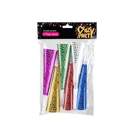 Party Holographic Horns, 6-Piece