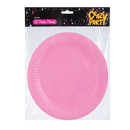 Pink Party Plates, 10-Pack