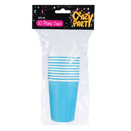 Light Blue Party Cups, 10-Pack