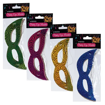 Paper Party Eye-Masks, 6-Pack