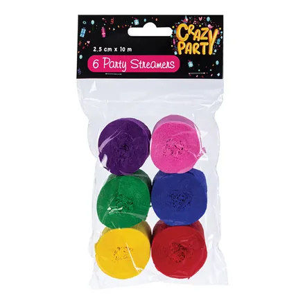 Party Streamers, 6-Pack