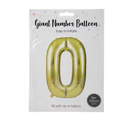 Gold Helium Balloon, 0