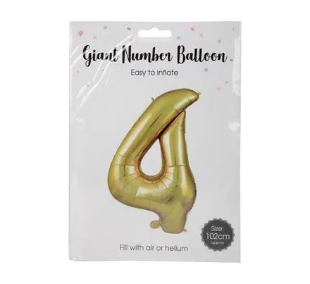 Gold Helium Balloon, 4