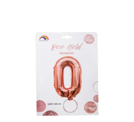 Rose Gold Helium Balloon, 0