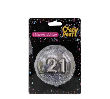 Milestone Foil Helium Balloon, 21