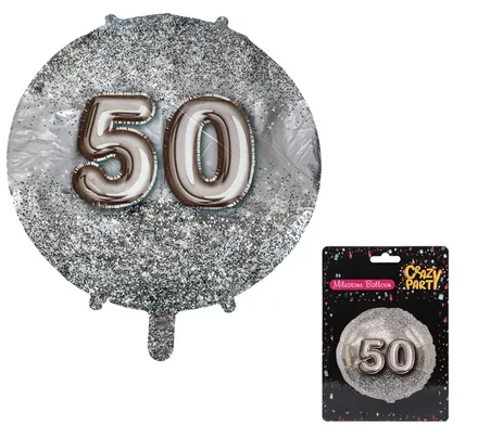 Milestone Foil Helium Balloon, 50