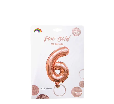 Rose Gold Helium Balloon, 6