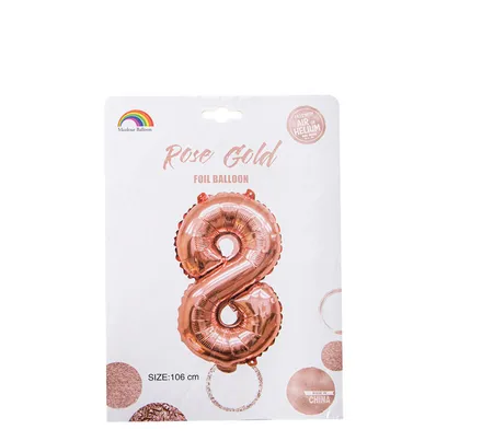 Rose Gold Helium Balloon, 8