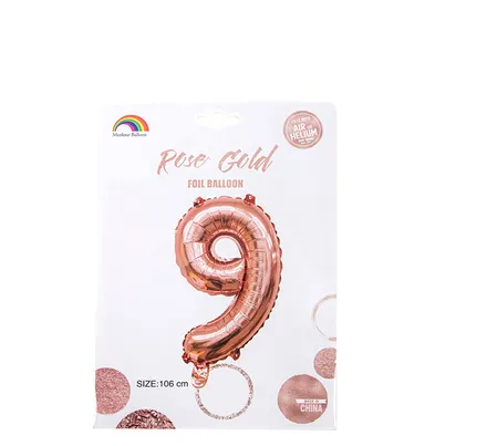 Rose Gold Helium Balloon, 9