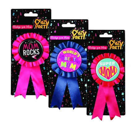 Mom Award Badge With Ribbon