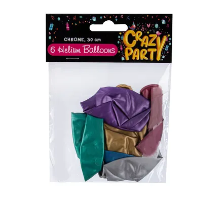 Chrome Look Balloons, 6-Pack