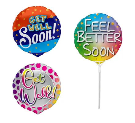 Get Well Soon Air Filled Foil Balloon