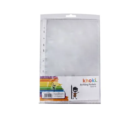 Punched Pockets A4, 10-Pack