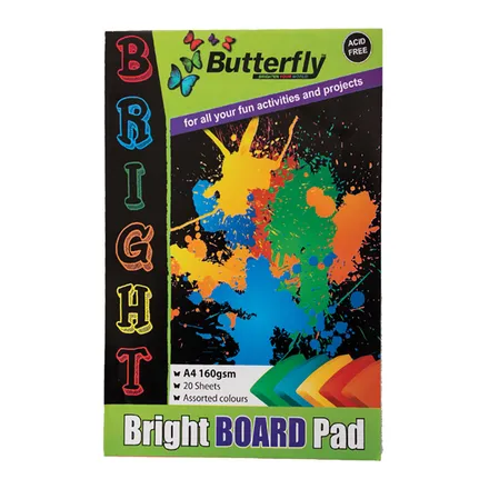 A4 Bright Board Pad, 20 Sheets