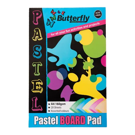 A4 Pastel Board Pad, 20 Sheets