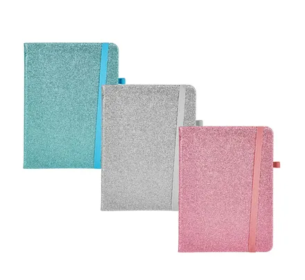 Novelty Glitter Notebook A5, 80-Pages