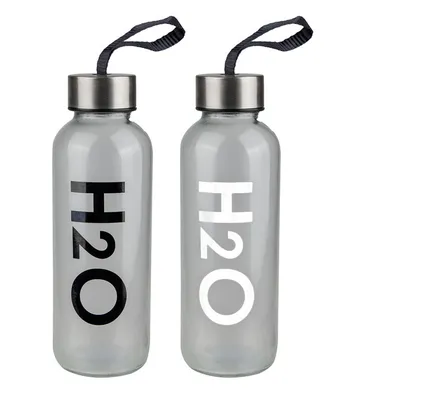 Glass Water Bottle, 400ml