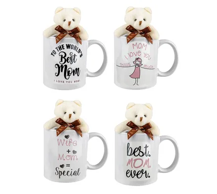 Mom Mug With Plush Straight Shape