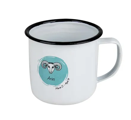 Enamel Horoscope Mug, Aries, 8cm