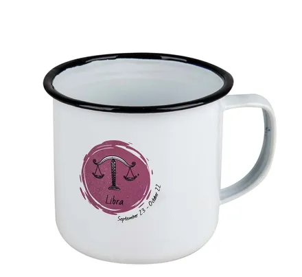 Enamel Horoscope Mug, Libra, 8cm