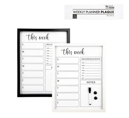 Wall Plaque Weekly Planner, 30 X 40cm