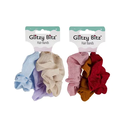 Scrunchie Hairbands, 3-Piece