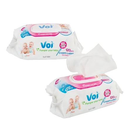 Voi  Wet Wipes 160 X 190mm, 120-Piece