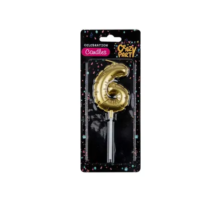 Birthday Candle, Balloon Number, 6