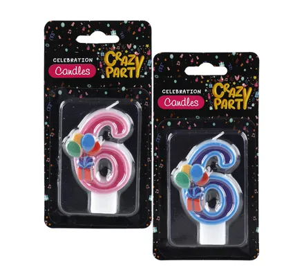 Birthday Candle, Kiddies Number, 6