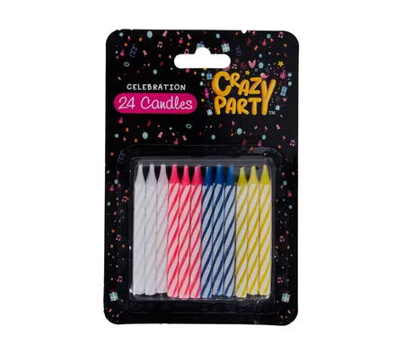 Birthday Candles, 24-Piece Plain