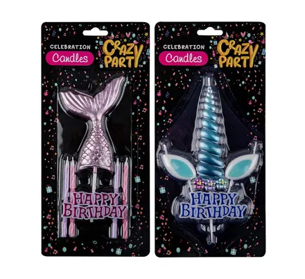 Birthday Candles, Unicorn - Mermaid