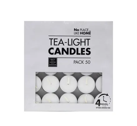 Tea Light Candles, 50-Piece, 14g