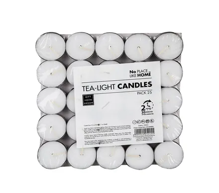 Tea Light Candles, 25-Piece, 10g