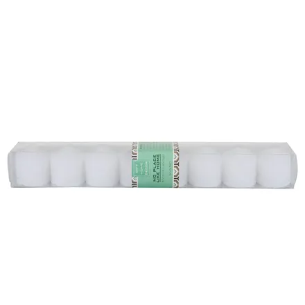 Votive Candles, 8-Piece White Scented