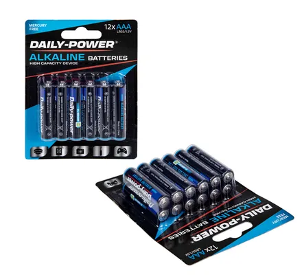 Alkaline Battery Size Aaa 12 Pack