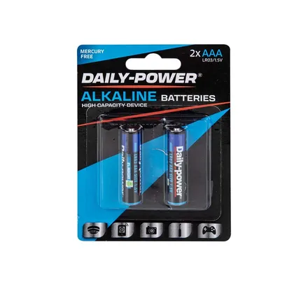 Alkaline Battery Size Aaa 2 Pack