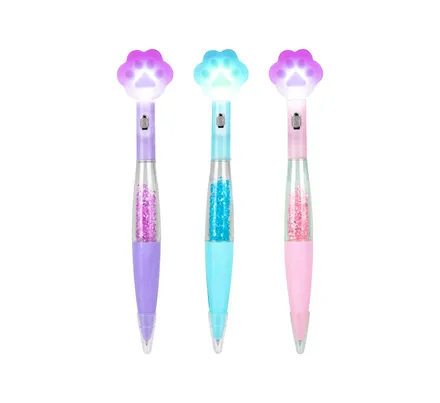 Novelty Light Up Cat Claw Pen