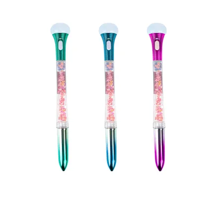 Novelty Light Up Pen With Star Glitter