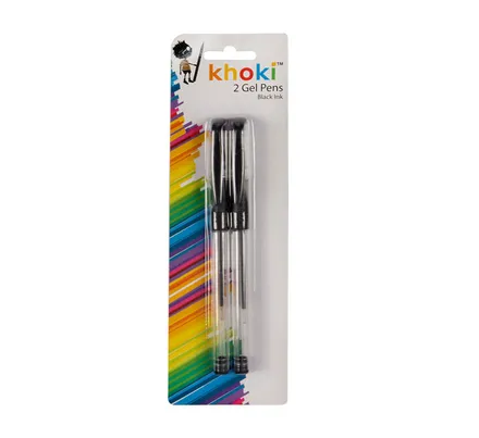 Black Gel Pen, 2-Pack